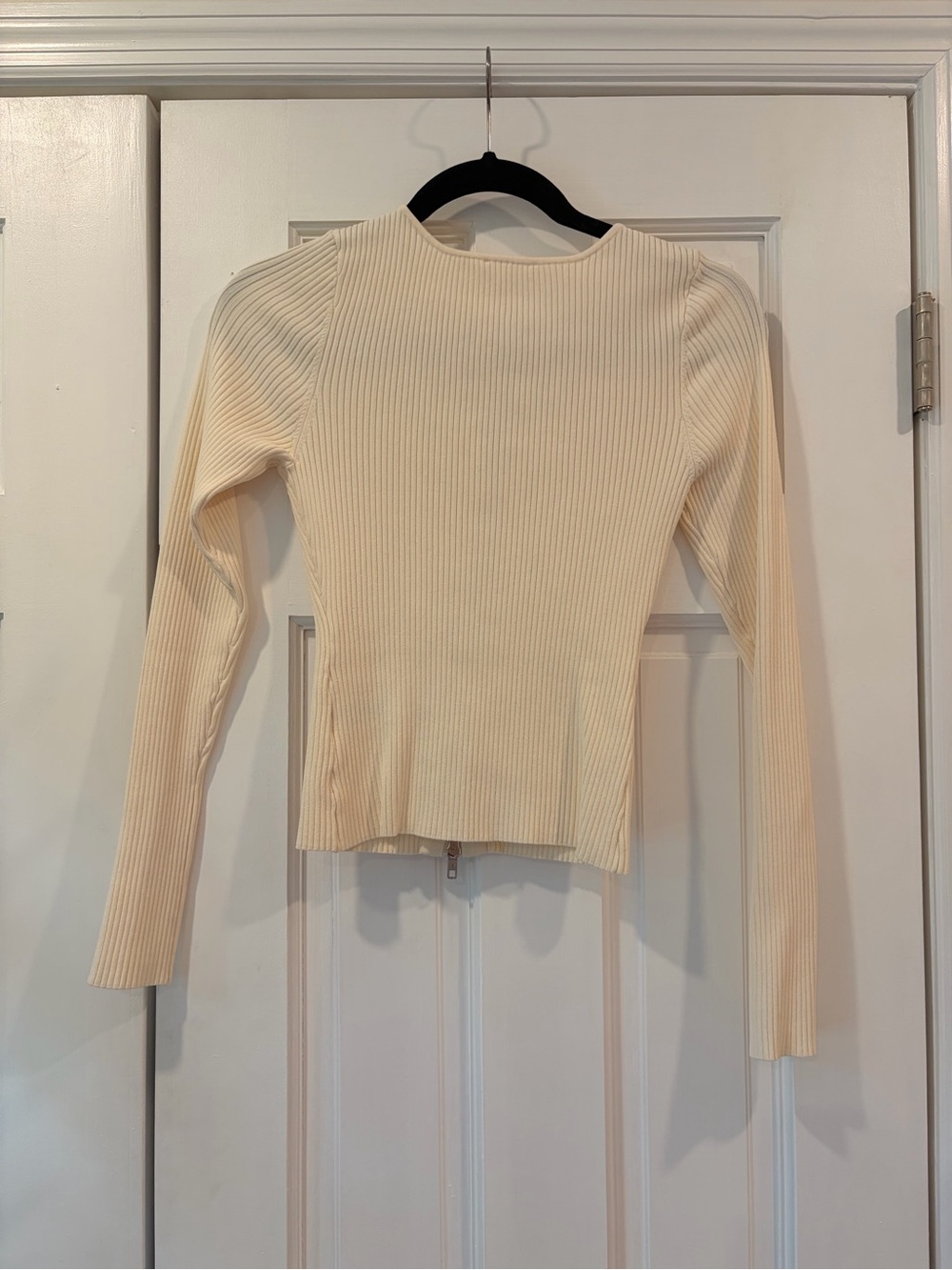 Good American Ribbed Zip-Front Knit Jacket - Picture 5 of 5
